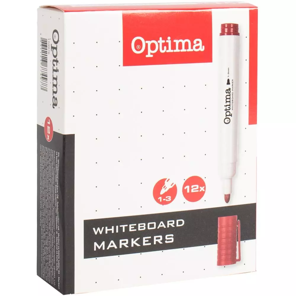 OPTIMA MARKER bela tabla CRVENI