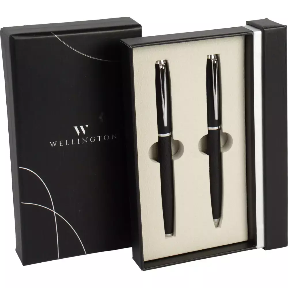WELLINGTON SET  HO+RO+ETUI CRNI