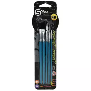 S-LINE ČETKICE 2 OGRUGLE+3 RAVNE 5/1 BL