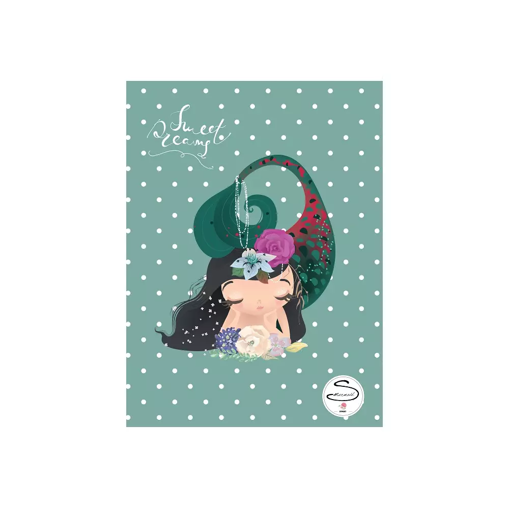MERMAID SVESKA A5/54L/kvadrati