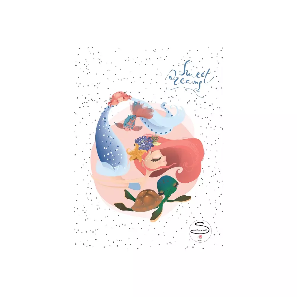 MERMAID SVESKA A5/54L/kvadrati