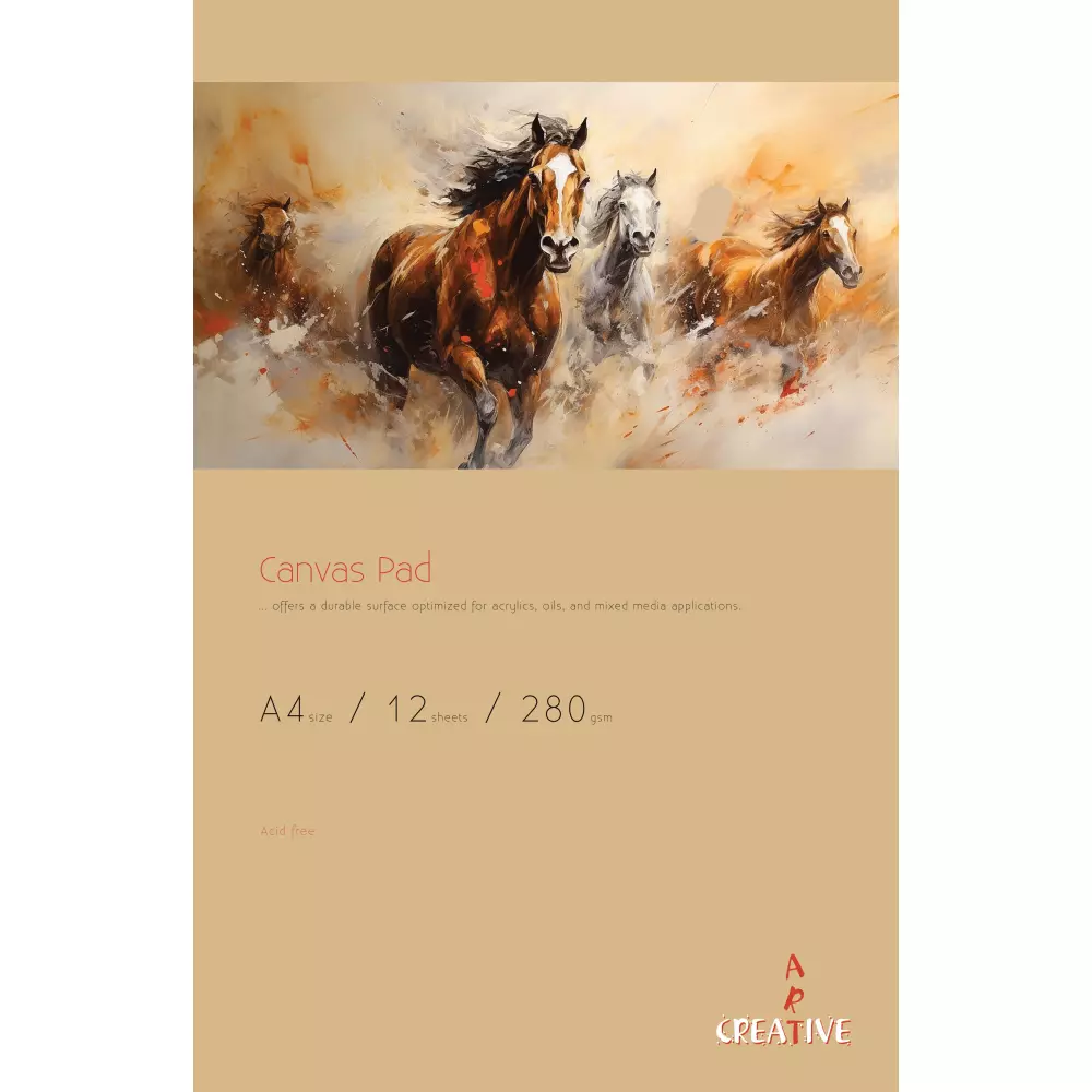 CREATIVEART BLOK CANVAS.A4 12L 28OG