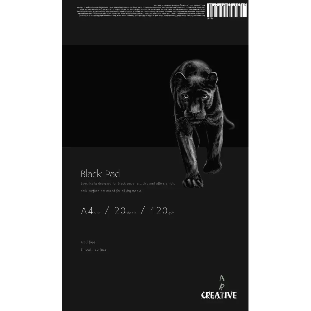 CREATIVEART BLOK SKICEN CRNI A4 20L 120G