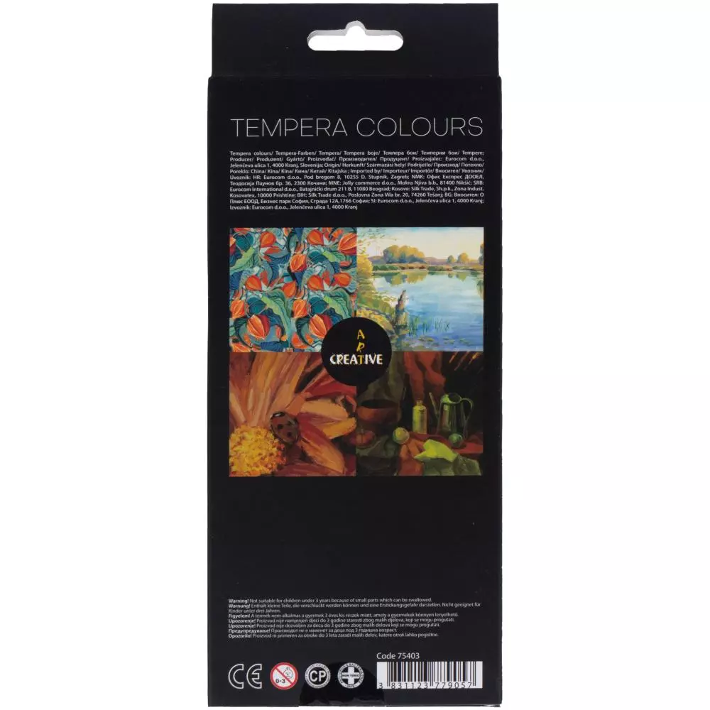 CREATIVEART tempera 12x12ML