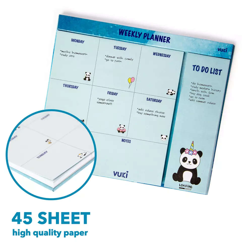 NEDELJNI PLANER PANDA