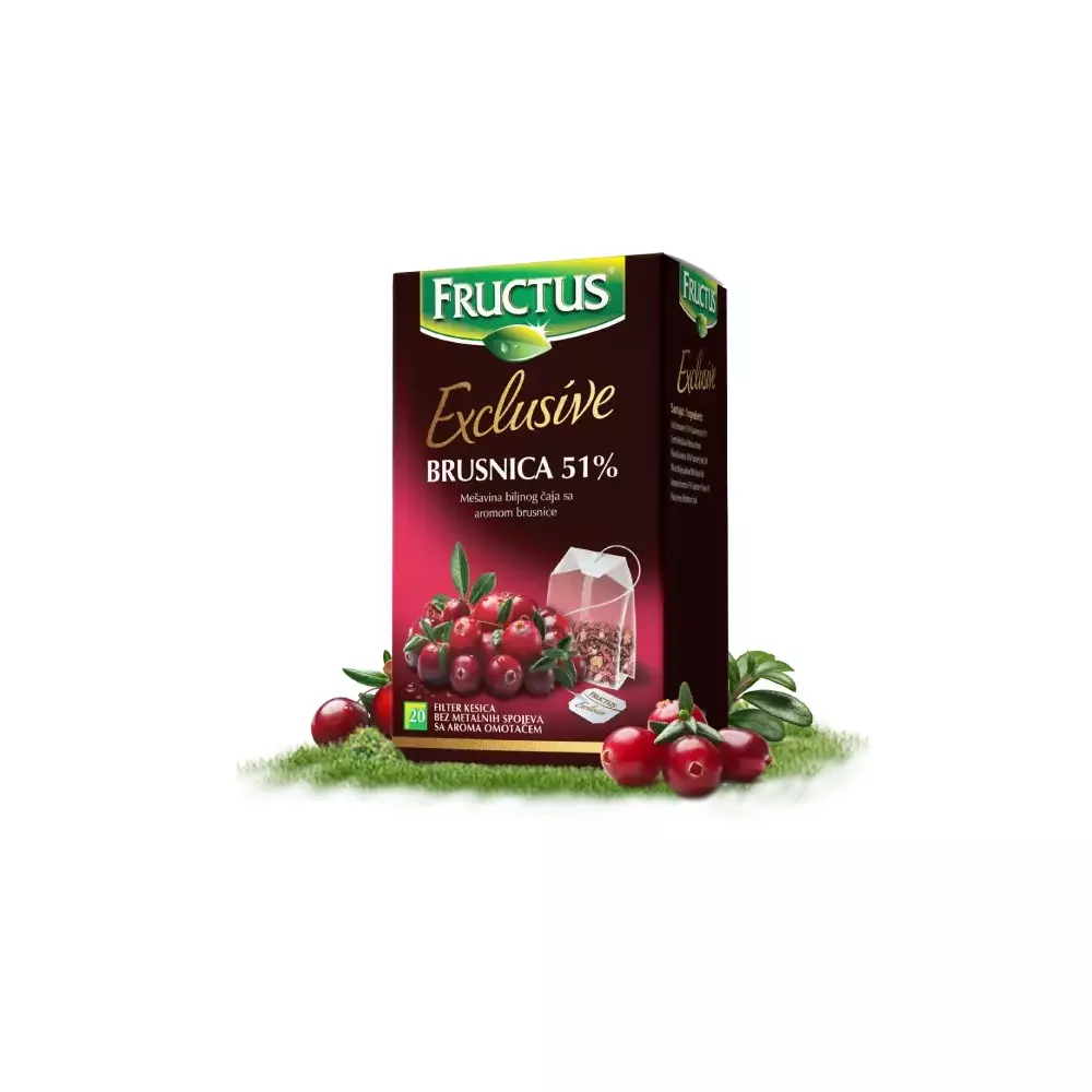 ČAJ FRUCTUS BRUSNICA EXTRA 51% EXCLUSIV