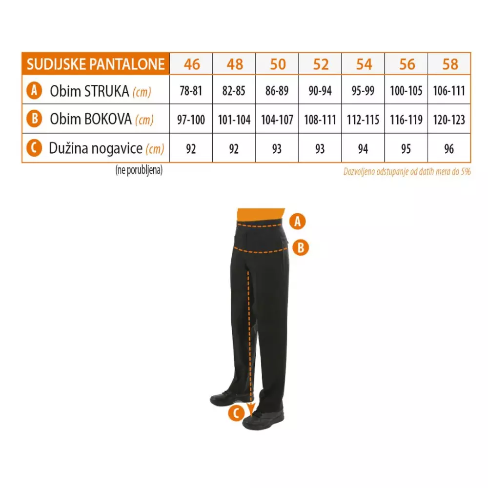 PEAK SUDIJSKE PANTALONE 2025 CR 50