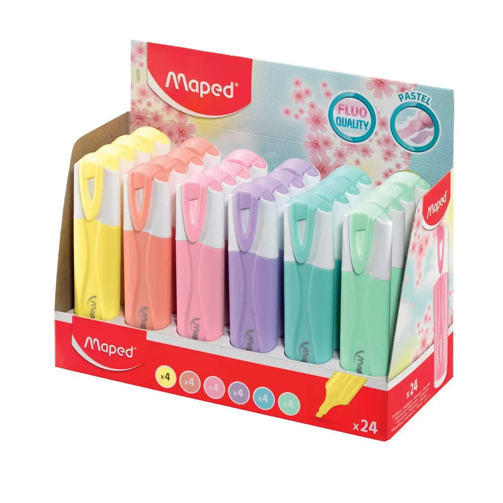 MAPED text marker FLUO PEP'S PASTEL 1/24