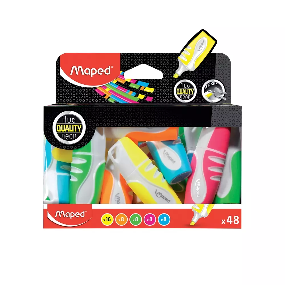 MAPED text marker MINI FLUO 1/48