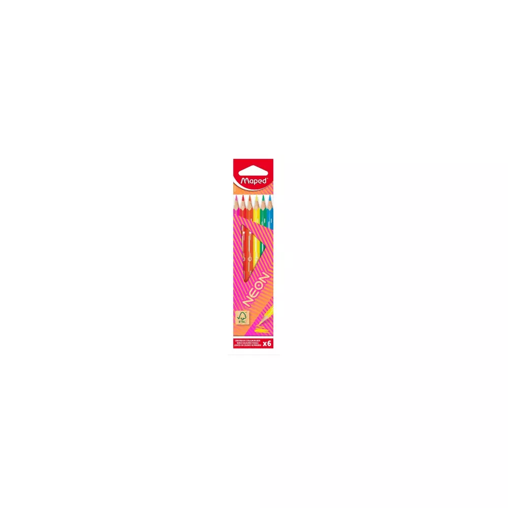 MAPED drvene bojice NEON 1/6