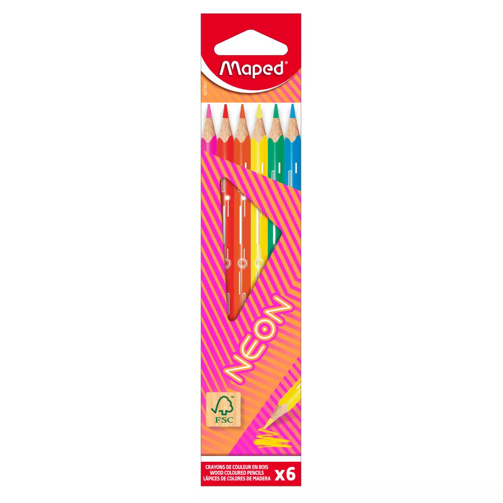MAPED drvene bojice NEON 1/6