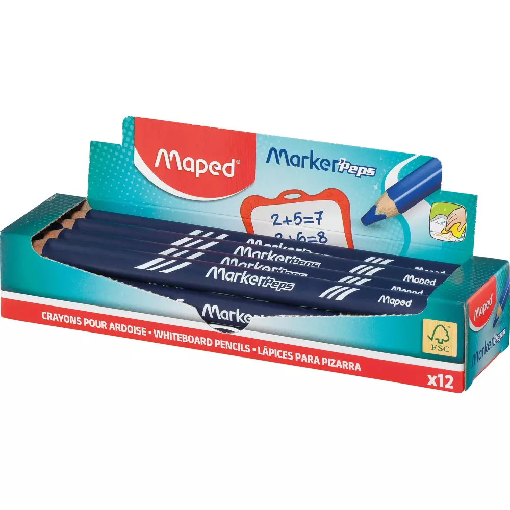 MAPED bojice za belu tablu 1/12 plave