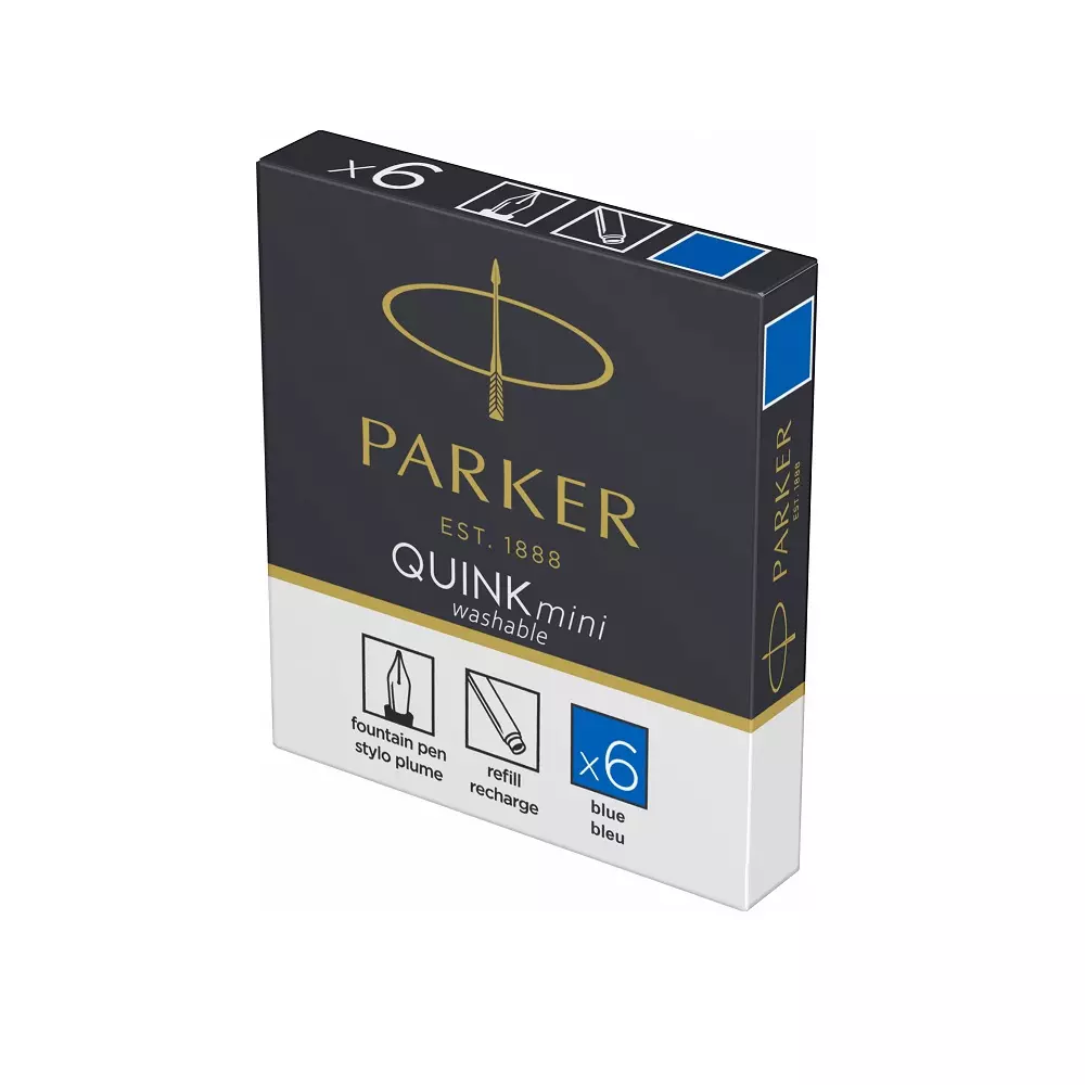 PARKER patrone mini QUINK blue 1/6