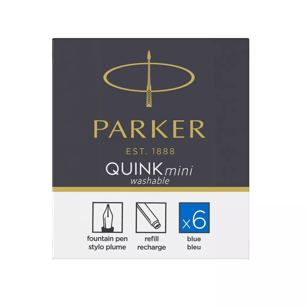 PARKER patrone mini QUINK blue 1/6
